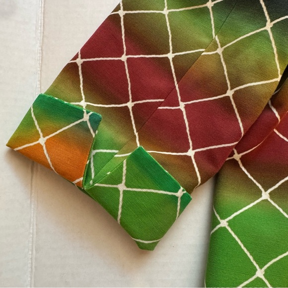 Akris Punto Multicolor Jacket with Lattice Design-Size 8 - Picture 10 of 16